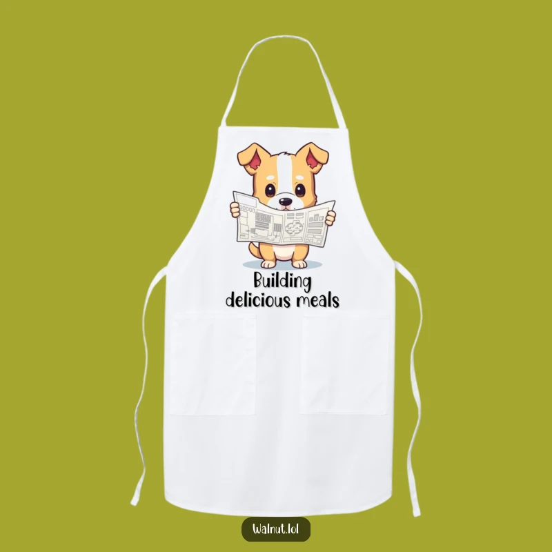 Funny Architect Dog Apron: Design Your Meal with Plans, A Funny Gift