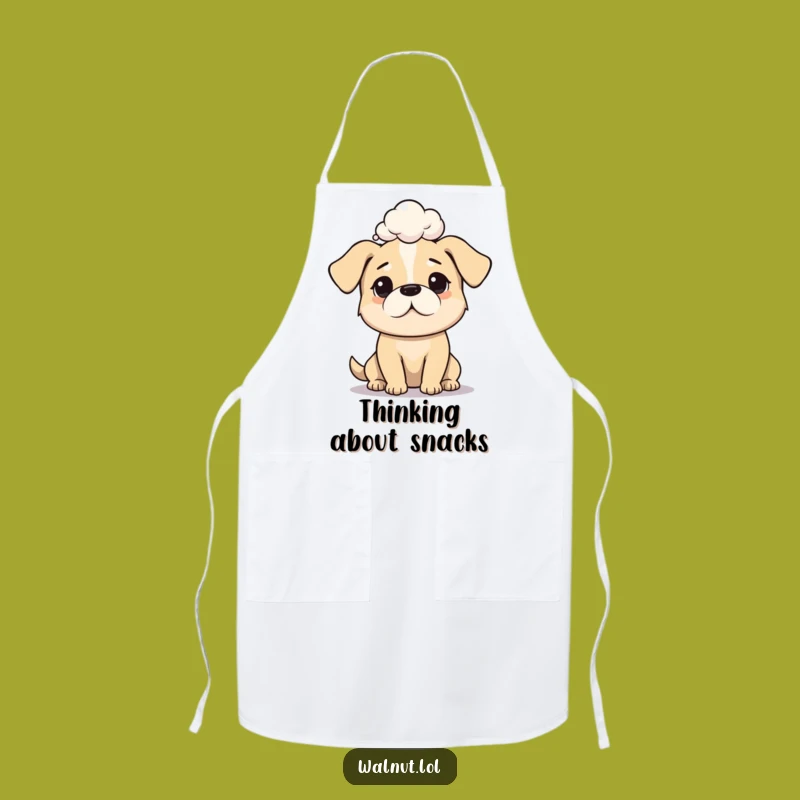 Funny Dog Deep Thought Apron: Cook with Canine Contemplation & Style