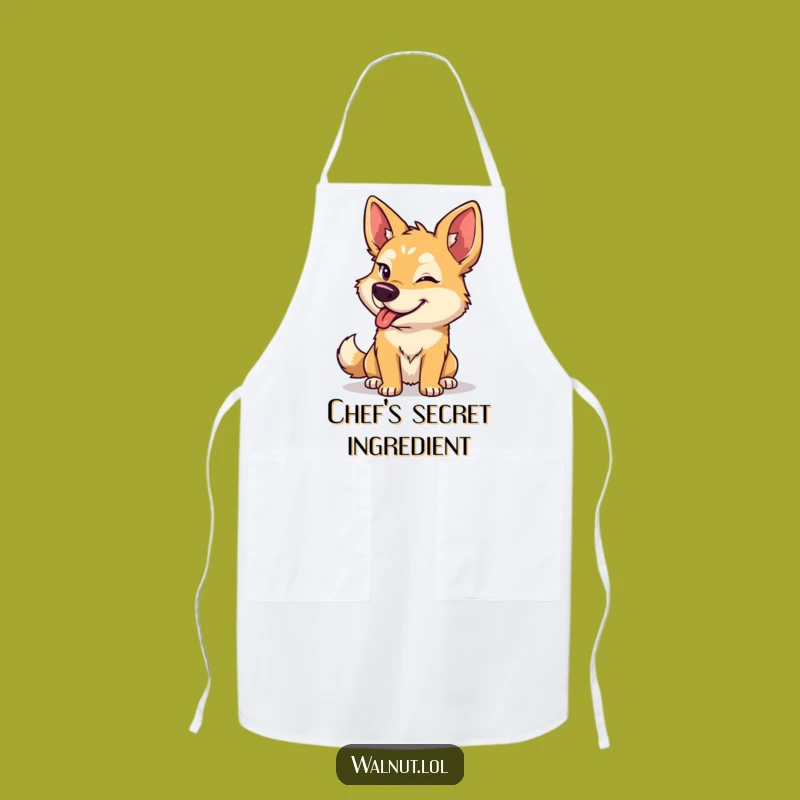 Funny Dog Wink Apron: Kitchen Caper Ready, Perfect Gift!