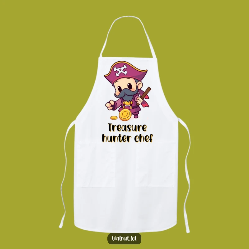 Funny Pirate Gold Coin Apron: Kitchen Treasure Hunting, The Chef’s Funny Gift