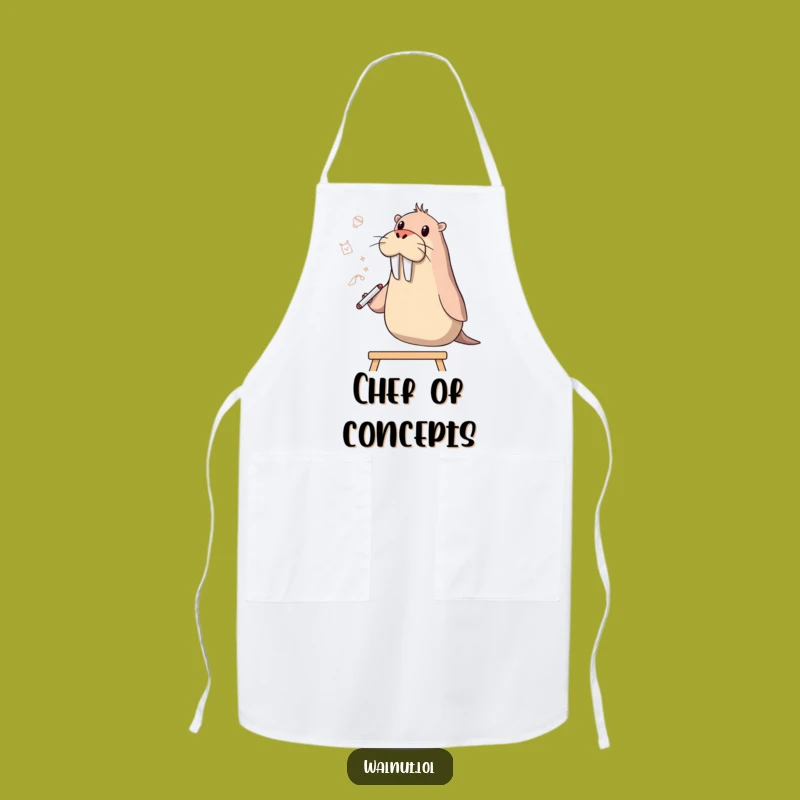 Funny Walrus Artist Apron: Cook and Create with Hilarious Ideas, Kitchen Gift