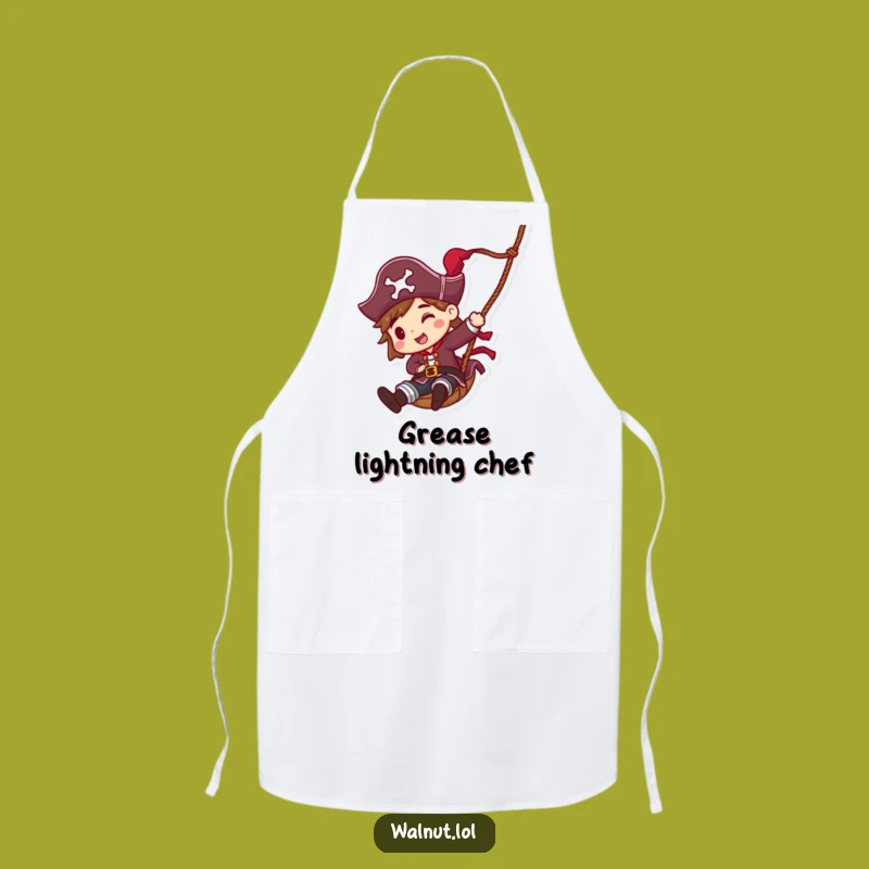 Funny Pirate Rope Slide Apron - Kitchen Action Wear, Chef Funny Gift