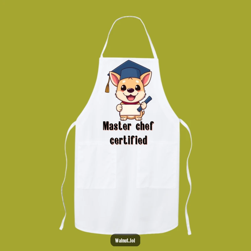 Funny Grad Dog Apron: Cook with Pride using this Celebratory Kitchen Essential