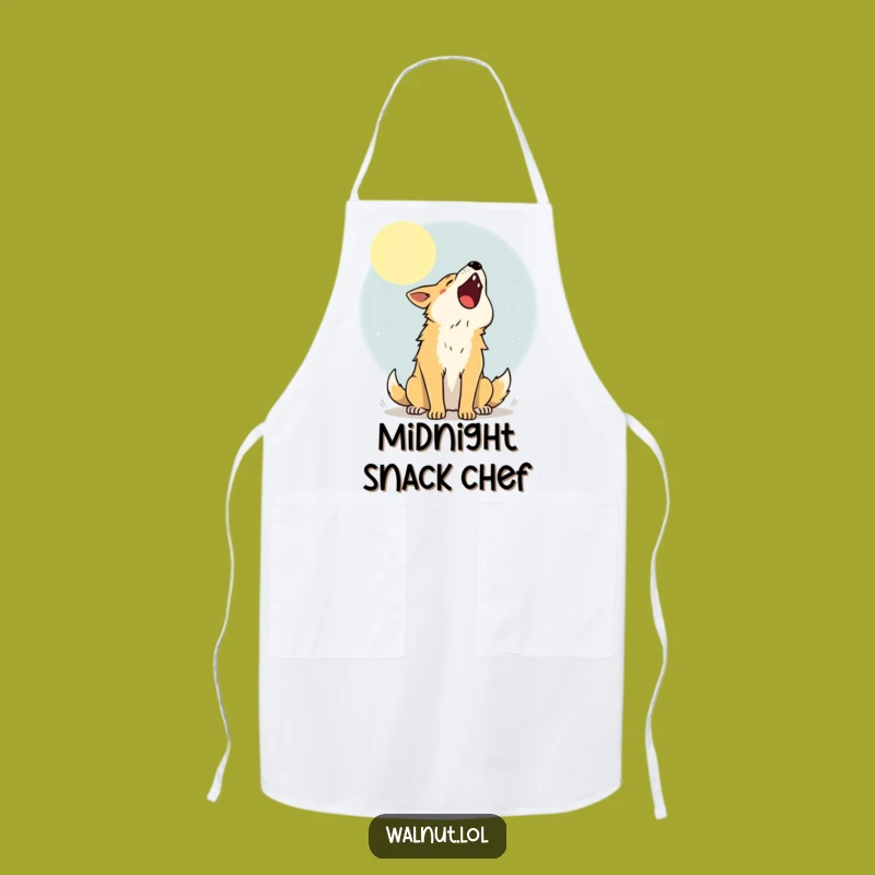 Funky Funny Moon Howler Apron, Cook Under the Stars, Perfect Funny Gift