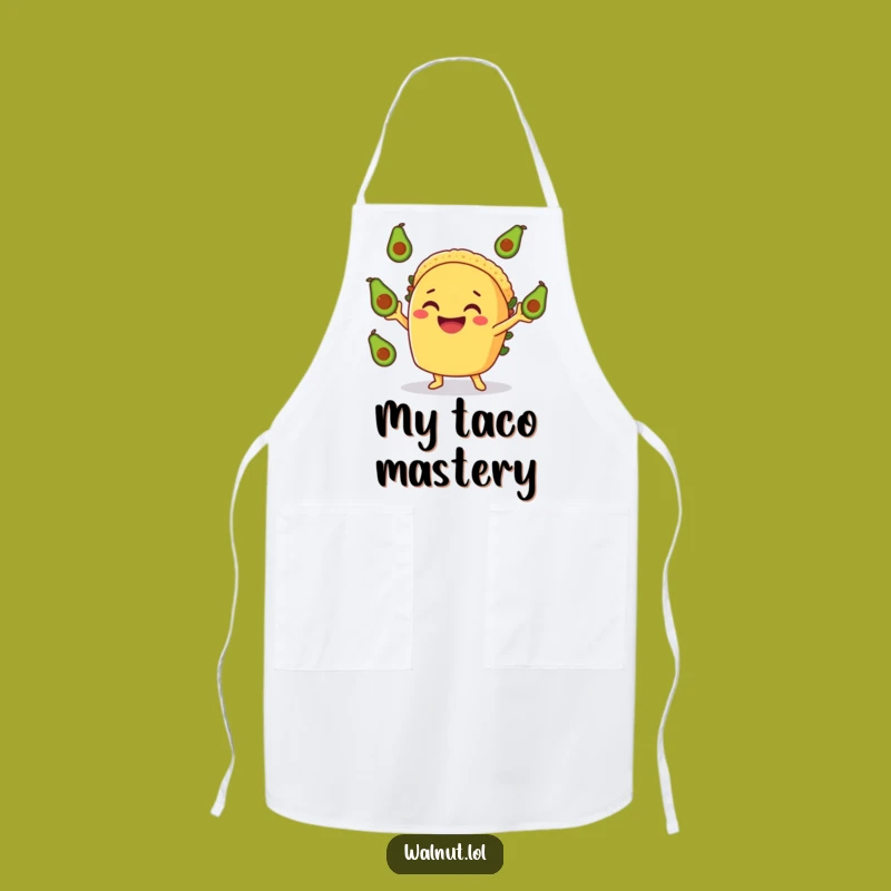 Funny Taco Apron - Avocado Juggling Chef, Great Gift for Foodies
