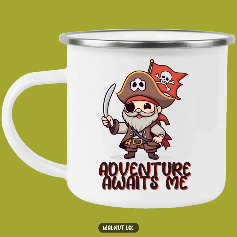 Funny Pirate Jolly Roger Camping Mug: Adventure Fuel for Pirates, Ideal Funny Gift