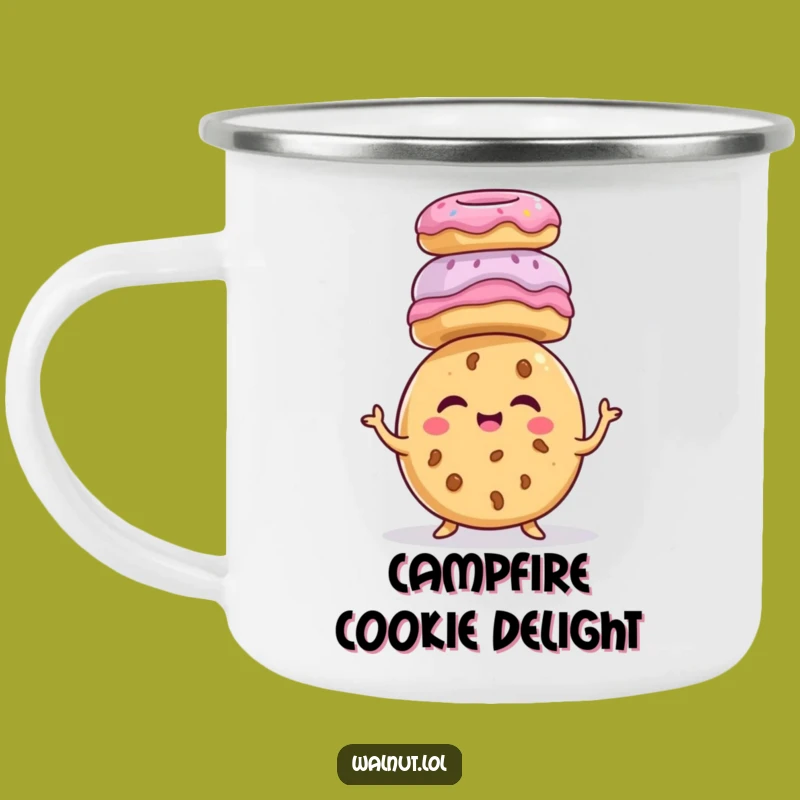 Funny Cookie Donut Stack Camp Mug - Hilarious Outdoor Treat Gift