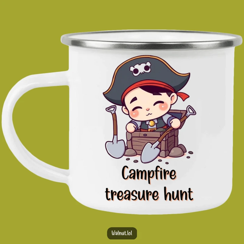 Funny Pirate Digging Camping Mug - Durable Treasure Cup, Outdoor Funny Gift
