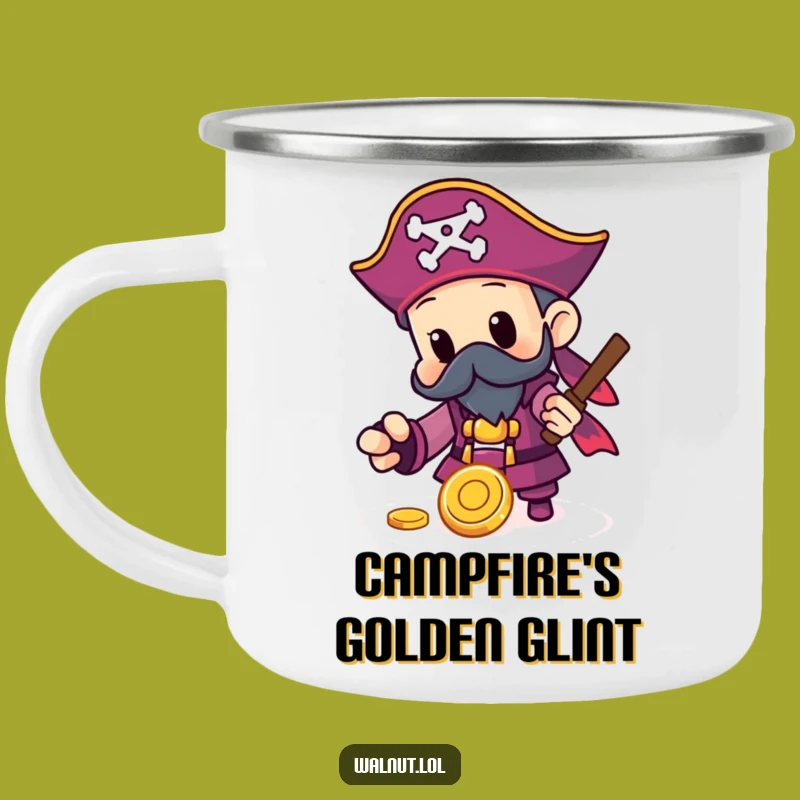 Funny Pirate Gold Coin Camping Mug: Adventure Fuel for Hunters, Ideal Funny Gift