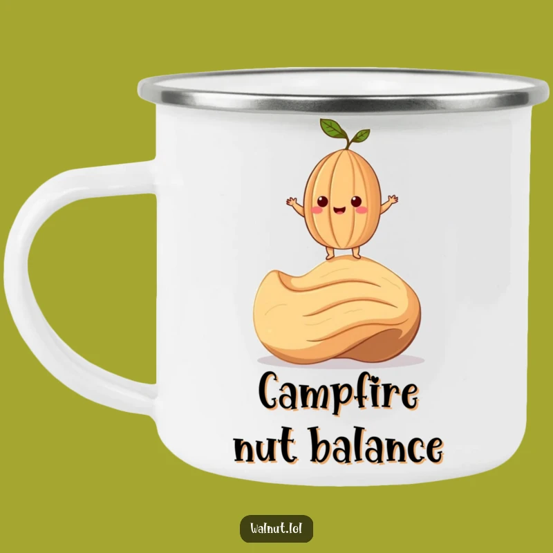 Funny Walnut & Cashew Camping Mug: Nutty Outdoor Adventures, Humorous Gift