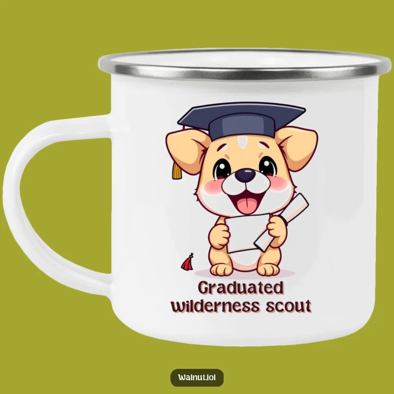 Funny Graduation Dog Camping Mug: Sip Your Success Outdoors with This Hilarious Pup Gift