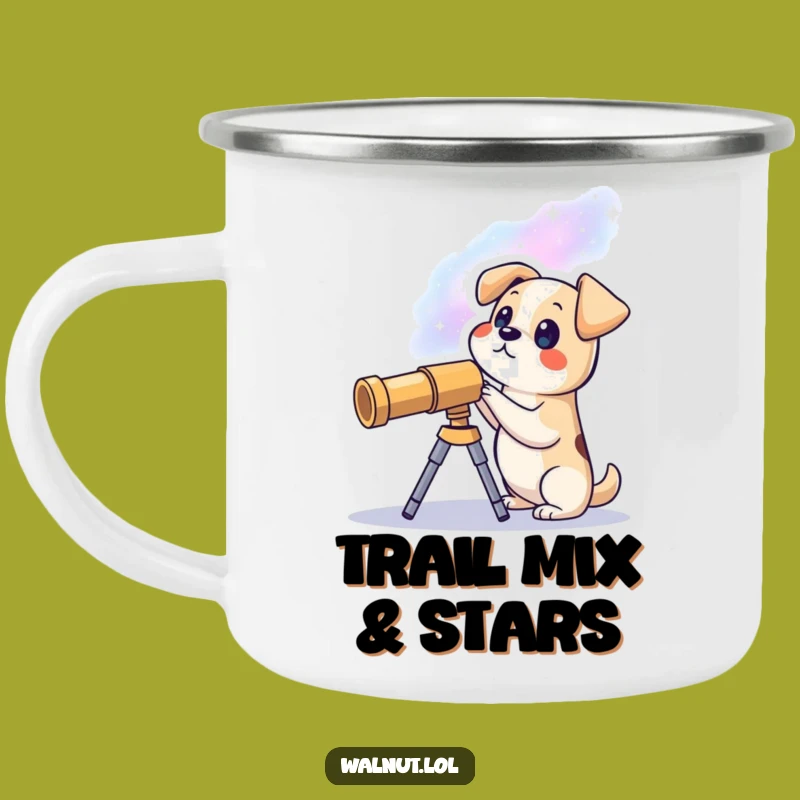 Funny Explorer Dog Campfire Mug: Cosmic Adventures, Perfect Funny Gift for Hikers