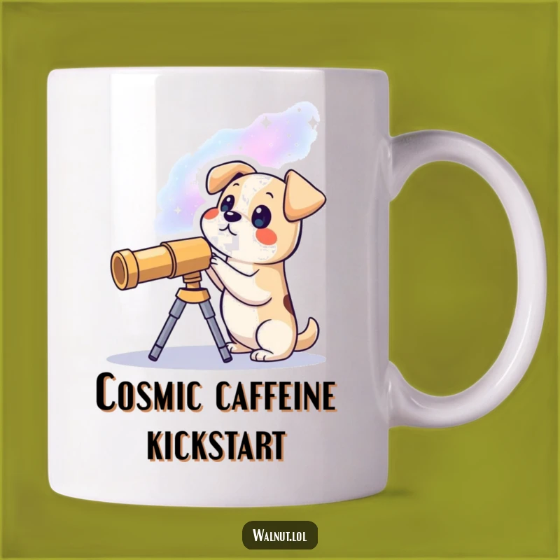 Funny Sci-Fi Dog Mug: Cosmic Canine Explorer, Perfect Funny Gift for Astronomy Lovers