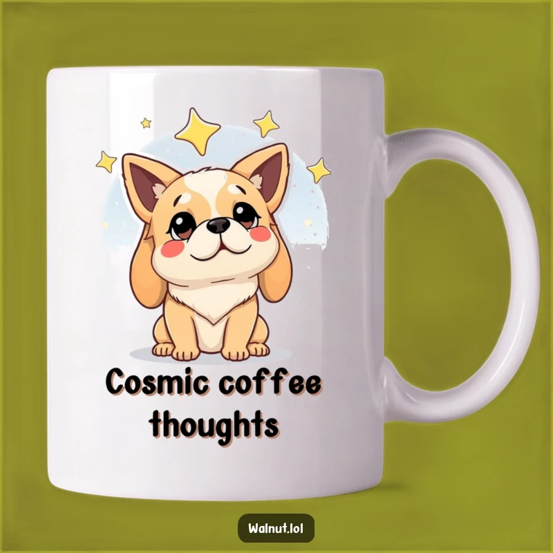 Funny Stargazer Dog Mug: Cosmic Canine Wisdom Gift for Dreamers