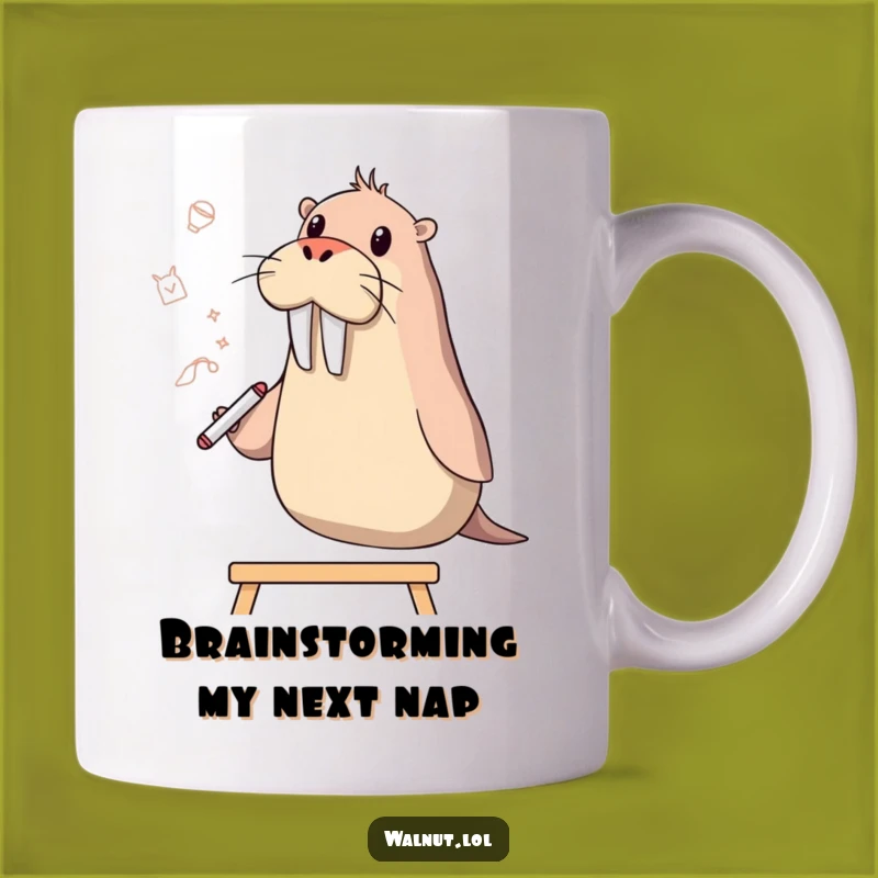 Funny Walrus Artist Mug: Creative Genius Sketching Hilarious Ideas, Perfect Office Gift
