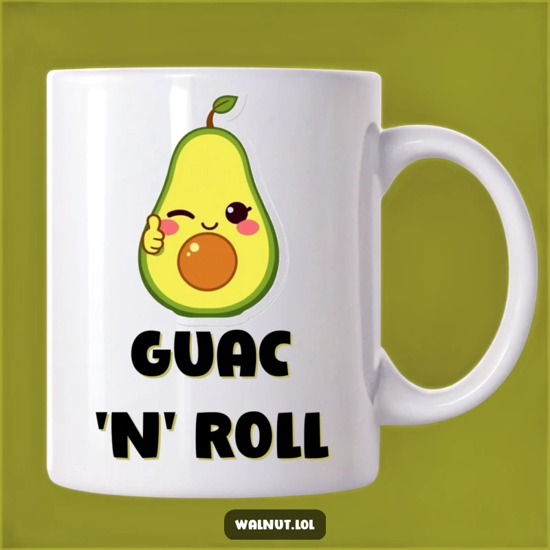 Funny Avocado Thumbs Up Mug - Healthy Humor Snack, Perfect Funny Gift