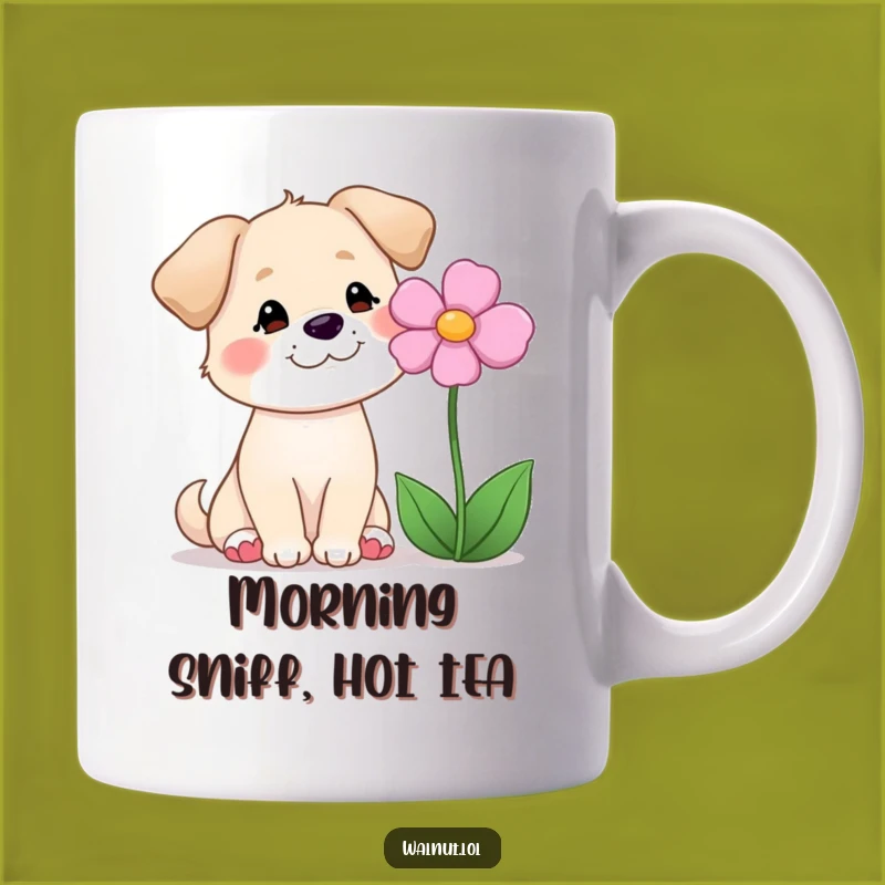 Funny Dog Flower Smile Mug: A Heartwarming Gift for Pet and Nature Lovers