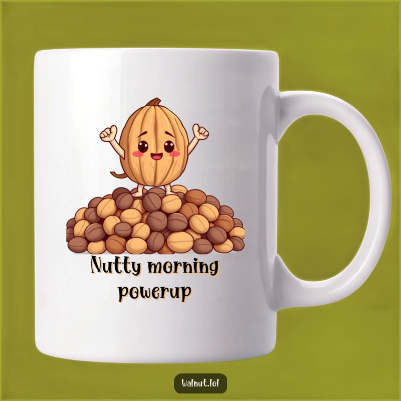 Funny Heroic Walnut Mug - Hilarious Nutty Character Gift Idea
