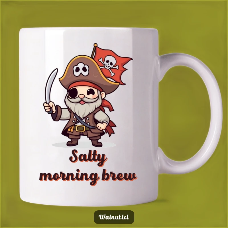 Funny Pirate Jolly Roger Mug: Happy Waving Flag Fun, Perfect Gift for Sailors