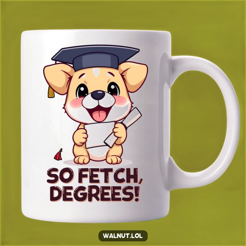 Funny Graduation Dog Mug: Celebrate Achievements with This Hilarious Pup Diploma Gift