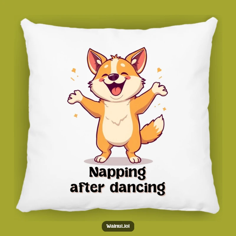 Comfy Funny Happy Dancer Pillow, Cozy Joy, Perfect Funny Gift