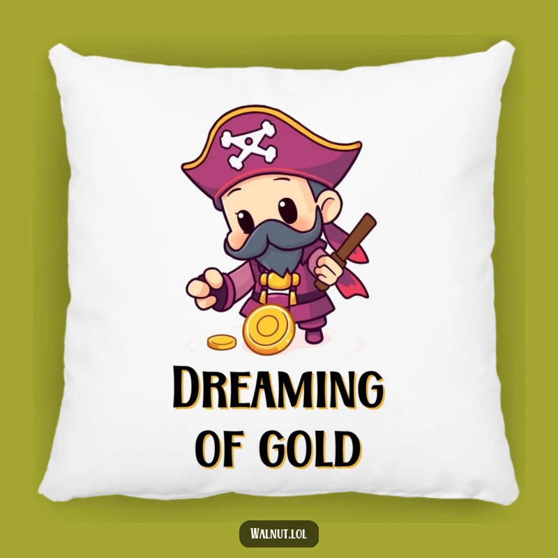 Funny Pirate Gold Coin Pillow: Cozy Comfort for Treasure Hunters, Adorable Funny Gift
