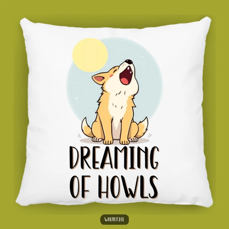 Comfy Funny Moon Howler Pillow, Cozy Nights, Perfect Funny Gift