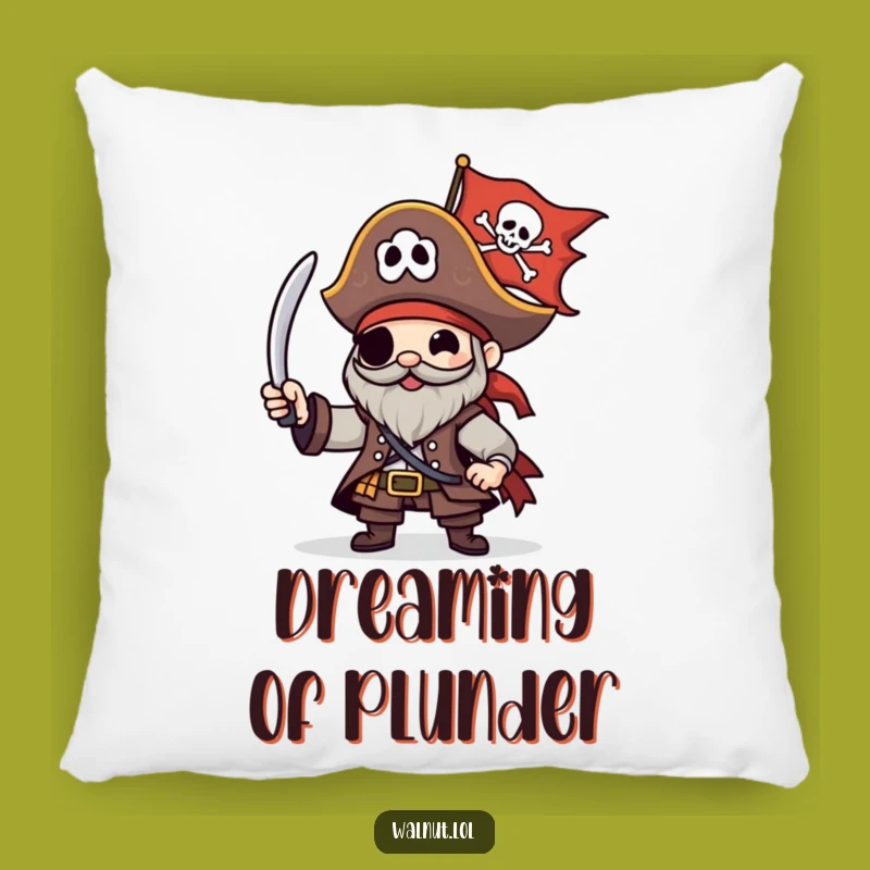 Funny Pirate Jolly Roger Pillow: Cozy Comfort for Buccaneers, Adorable Funny Gift