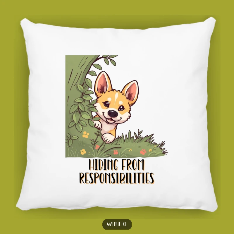 Funny Curious Dog Peeking Pillow: Comfy Cushion for Playful Naps
