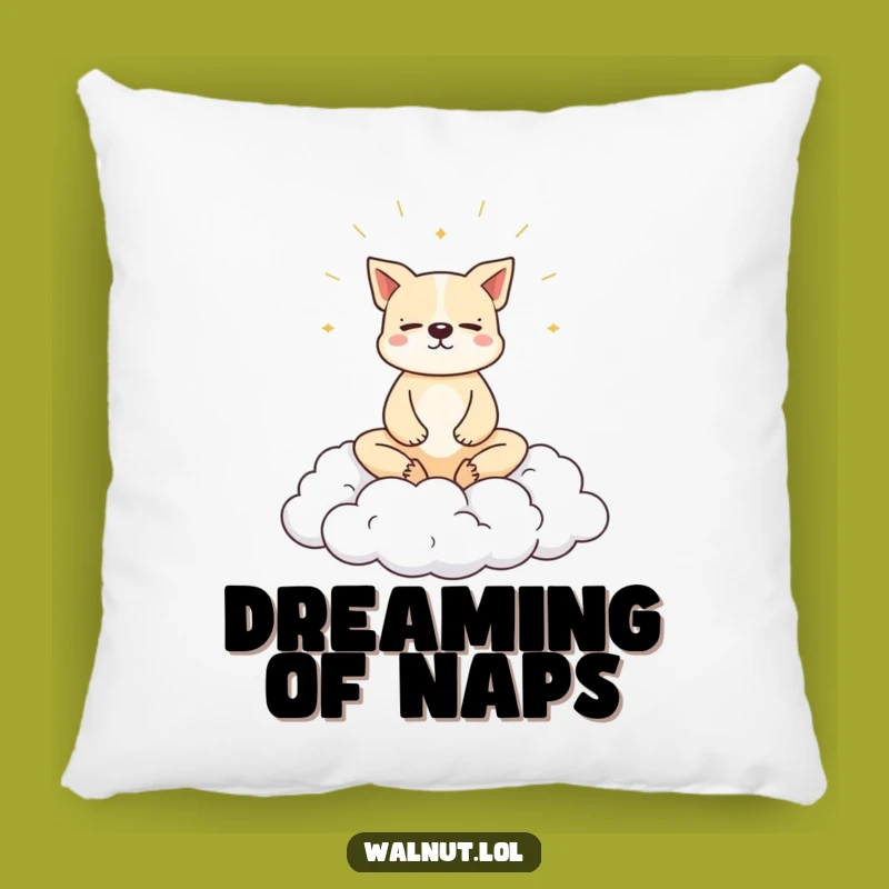 Funny Dog Cloud Meditation Pillow: Cozy Comfort for Peaceful Slumbers