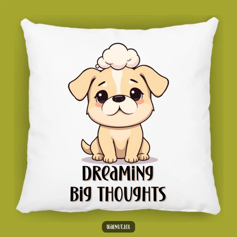 Funny Dog Deep Thought Pillow: Cozy Comfort with Philosophical Pooch Charm