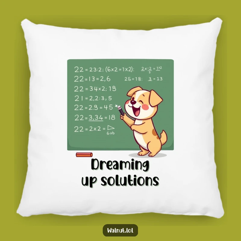 Funny Genius Dog Pillow: Cozy Comfort with Brainy Equations, A Funny Gift