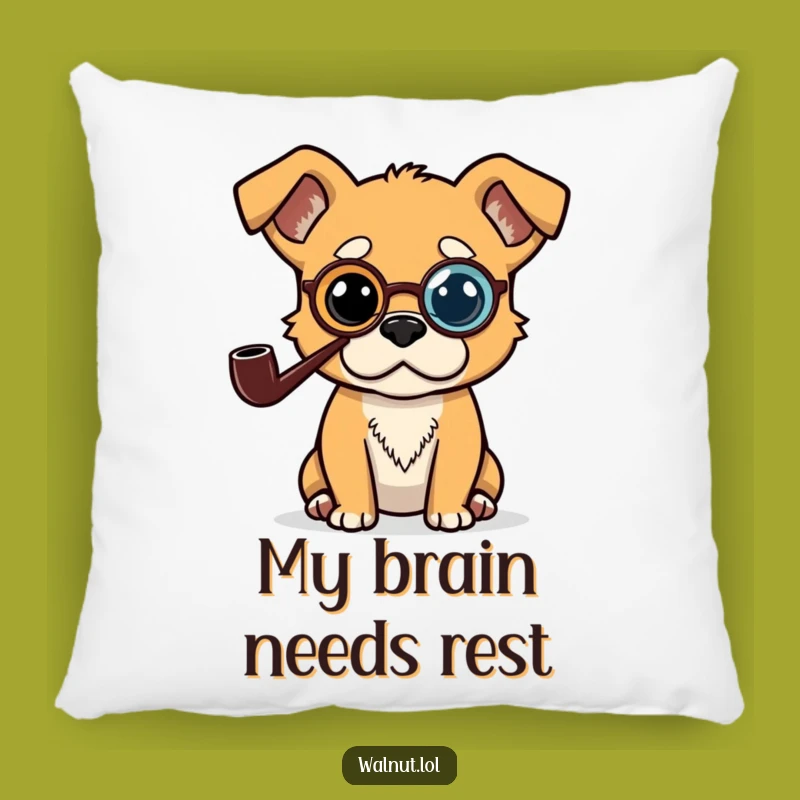 Funny Monocle Dog Pillow: Comfy Comfort for the Cultured Canine Lover