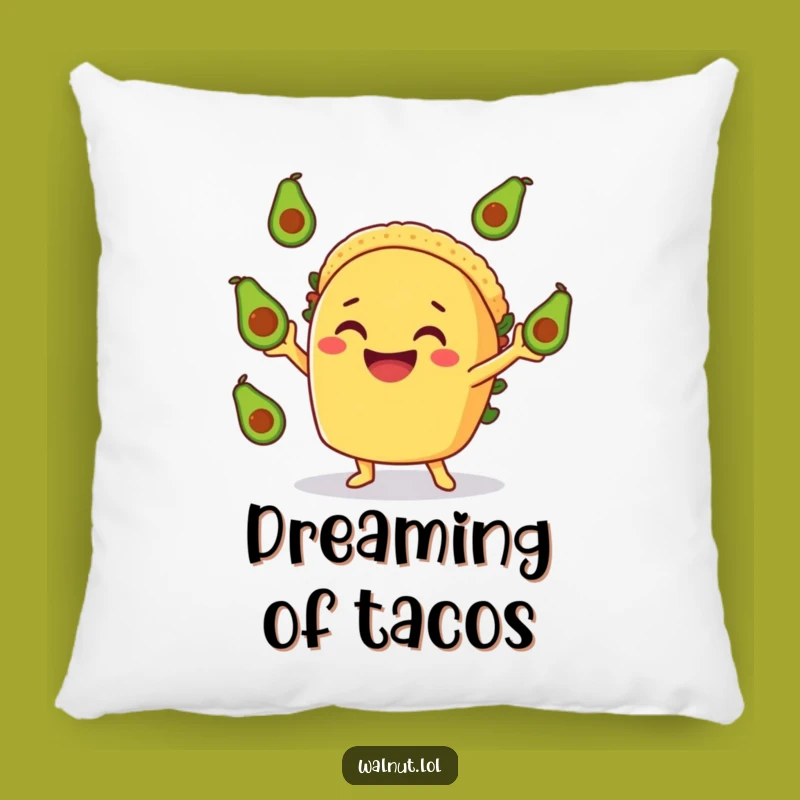 Funny Taco Pillow - Avocado Juggling Cushion, Cozy & Hilarious Gift