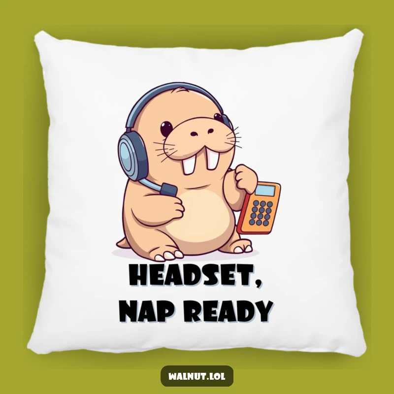 Funny Walrus Customer Service Pillow: Cozy Up to Hilarious Support