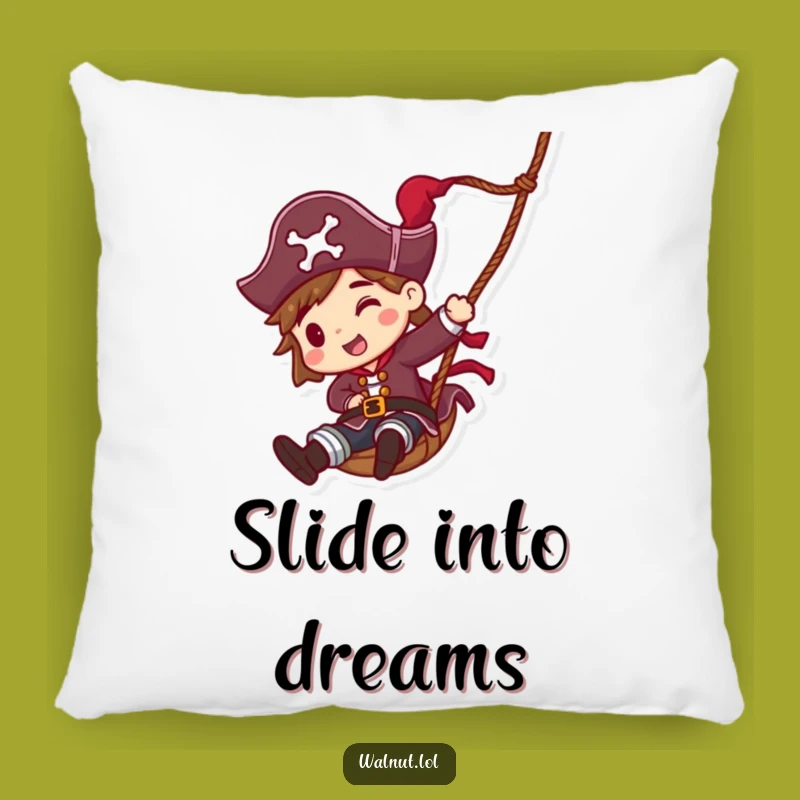 Funny Pirate Rope Slide Pillow - Cozy Action Cushion, Cute Funny Gift
