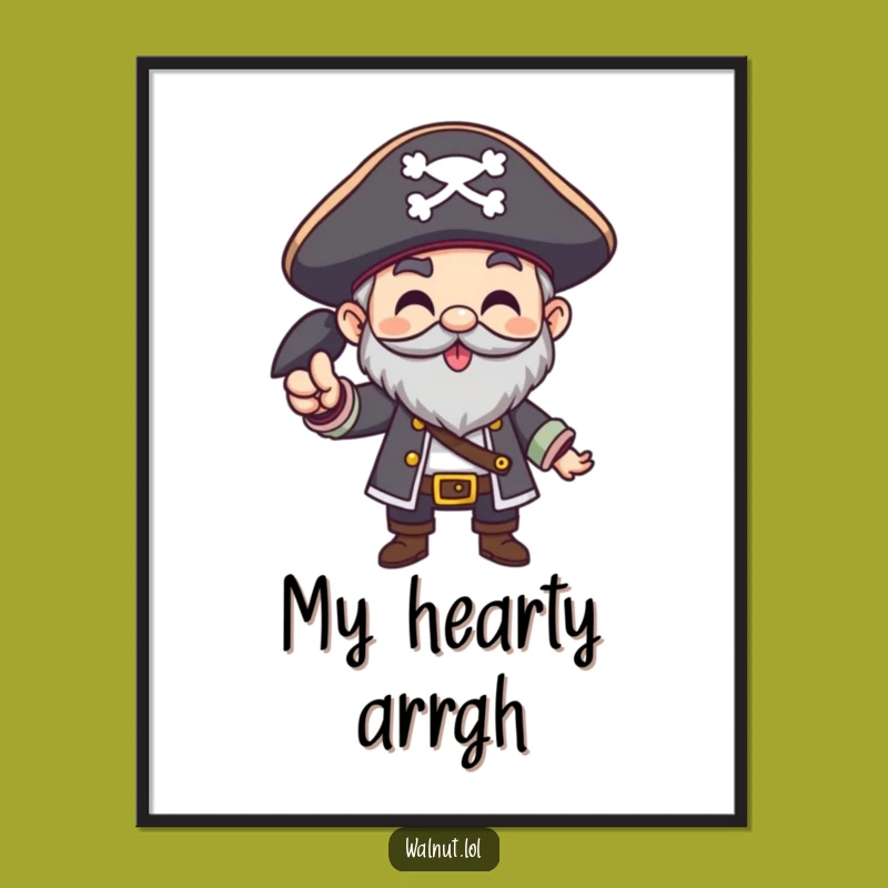 Funny Pirate Arrgh Digital Print: Bold Pirate Art, Unique Funny Gift