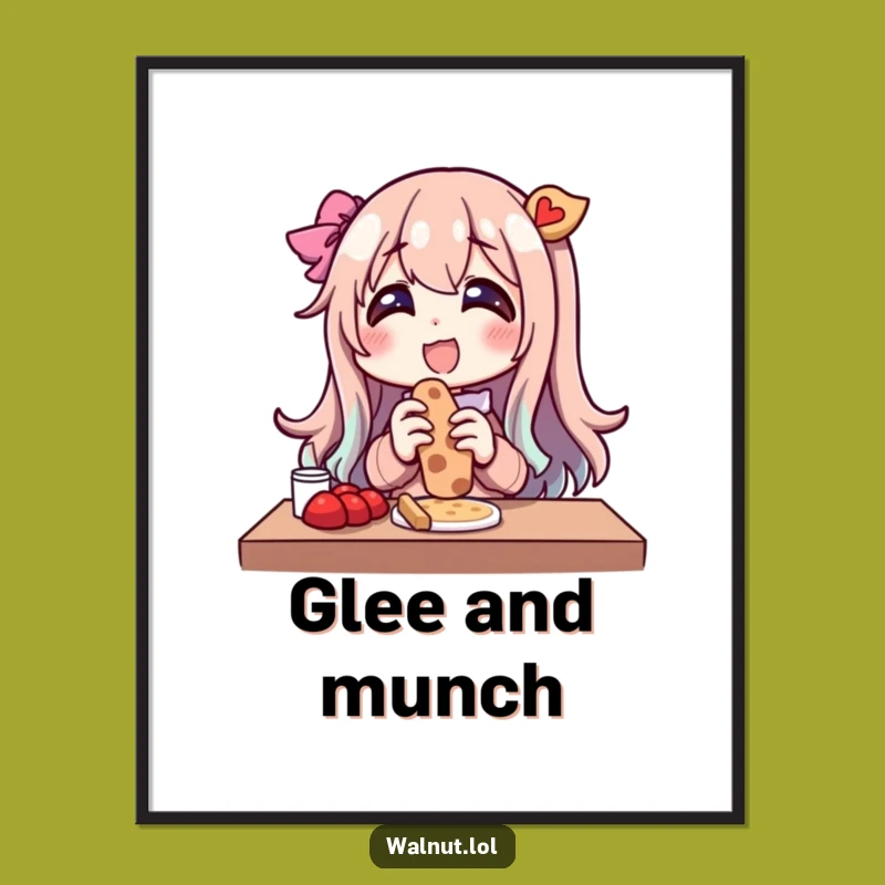 Funny Outdoor Snack Character Digital Art: Frame Your Glee with Hilarious Wall Decor