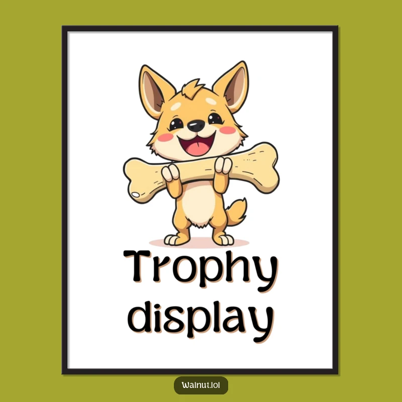 Printable Funny Bone Winner Art, Instant Triumph Decor, Perfect Funny Gift