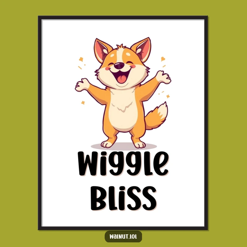 Printable Funny Happy Dancer Art, Instant Joyful Decor, Perfect Funny Gift