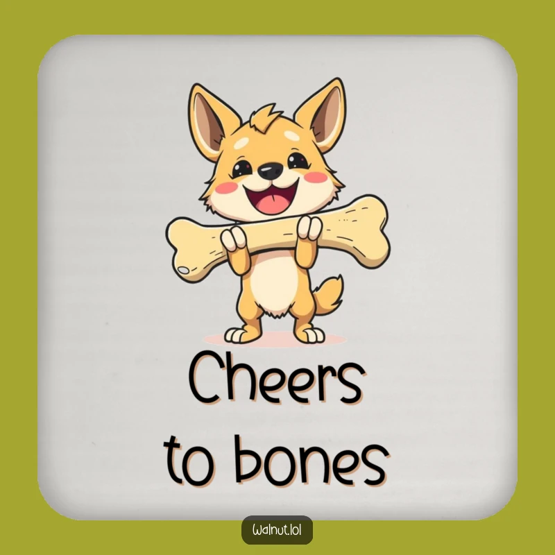 Set of Funny Bone Winner Coasters, Protect Surfaces with Pride, Great Funny Gift