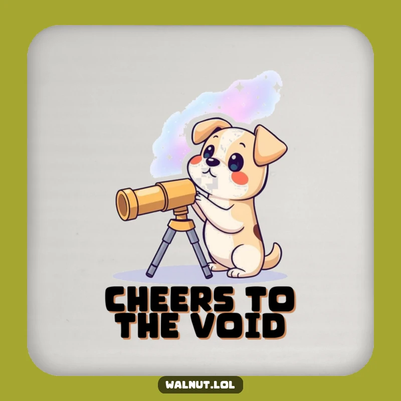 Funny Galaxy Dog Coaster Set: Protect Surfaces, Perfect Funny Gift for Hosts