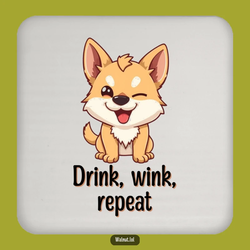 Funny Mischievous Dog Coaster Set: Protect Surfaces with this Cheeky Drink Accessory