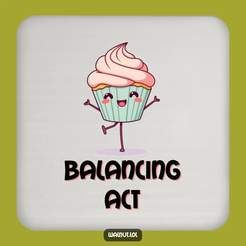 Funny Cupcake Balance Coaster - Sweet Protection, Perfect Funny Gift