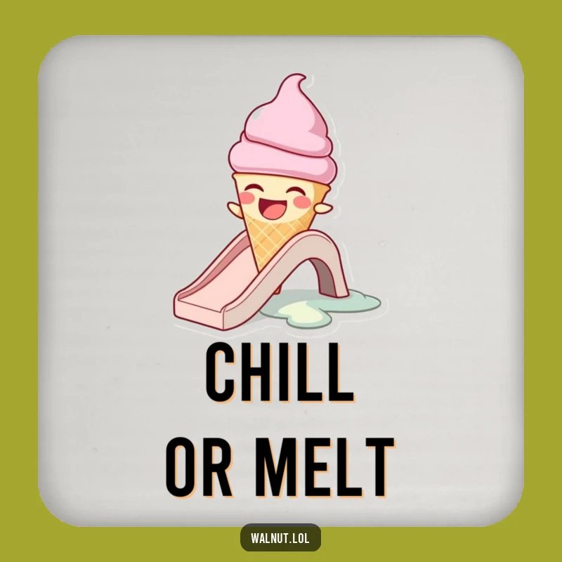 Funny Melting Ice Cream Cone Coasters - Protect Surfaces with Hilarious Style!