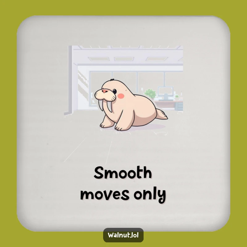 Funny Office Walrus Drink Coaster: Protect Your Surfaces with Hilarious Style