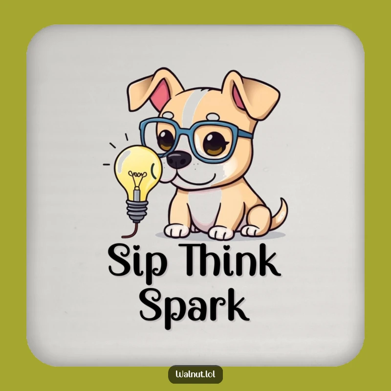 Funny Smart Dog Coaster Set: Protect Surfaces with this Intellectual Drink Accessory