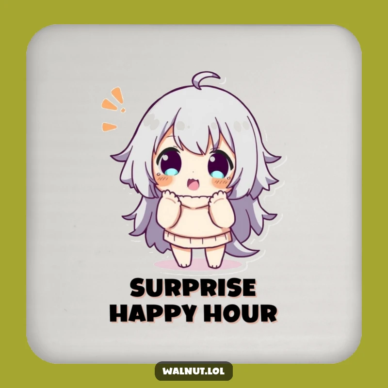 Funny Surprise Coaster Set: Character Art, Humorous Table Protection Gift