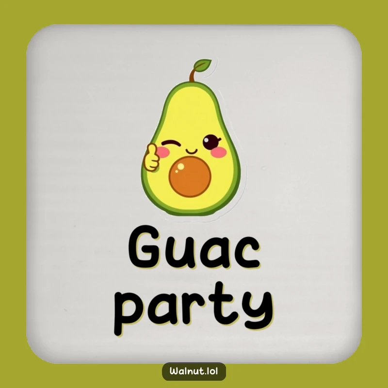 Funny Avocado Thumbs Up Coaster - Healthy Protection, Perfect Funny Gift