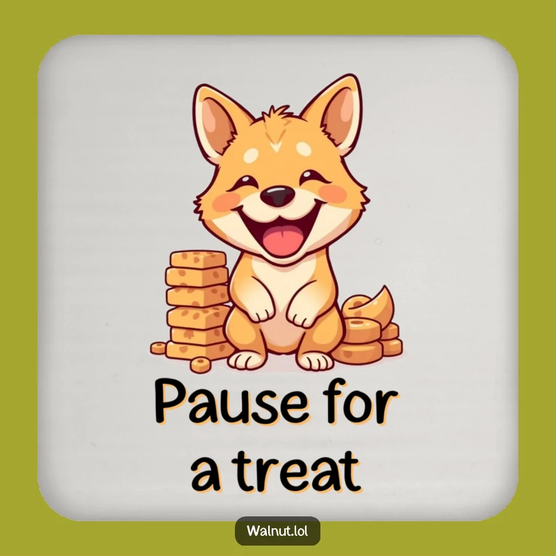 Funny Dog Balancing Treats Coasters: Protect Surfaces with Snack Humor